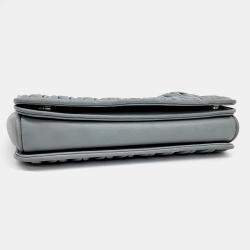 Miu Miu Grey Leather Matrasse Shoulder Bag