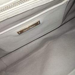 Miu Miu Grey Leather Matrasse Shoulder Bag
