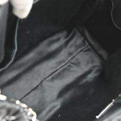 Miu Miu Crystal Black Lambskin Leather Tote Bag