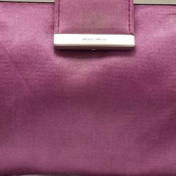 Miu Miu Pink Satin Frame Clutch