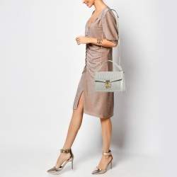 Miu Miu Grey Matelasse Leather Top Handle Bag