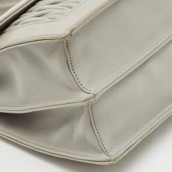 Miu Miu Grey Matelasse Leather Top Handle Bag