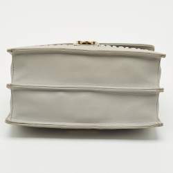 Miu Miu Grey Matelasse Leather Top Handle Bag