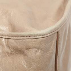 Miu Miu Beige Vitello Shine Leather Satchel