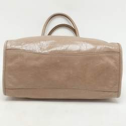 Miu Miu Beige Vitello Shine Leather Satchel