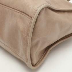 Miu Miu Beige Vitello Shine Leather Satchel