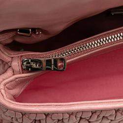 Miu Miu Pink Matelasse Nappa Crystal Chain Satchel