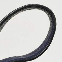 Pre Owned Miu Miu Blue Matelassé Leather Double Zip Tote