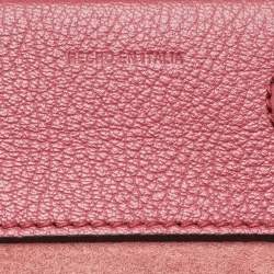 Pre Owned Miu Miu Rose Pink Madras Leather Pushlock Top Handle Bag