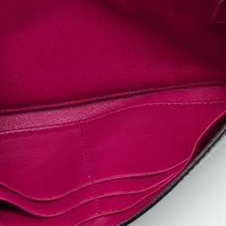 Pre Owned Miu Miu Black Patent Leather Bow Continental Wallet