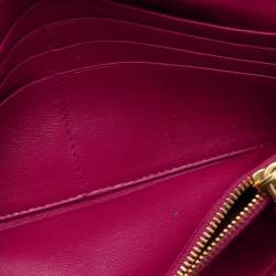 Pre Owned Miu Miu Black Patent Leather Bow Continental Wallet