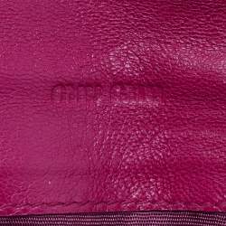 Pre Owned Miu Miu Black Patent Leather Bow Continental Wallet