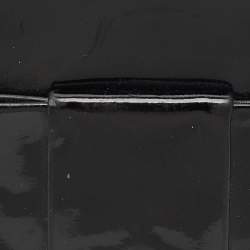 Pre Owned Miu Miu Black Patent Leather Bow Continental Wallet