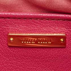 Pre Owned حقيبة كاميرا كروس بدي ميو ميو جلد وردي بلونين