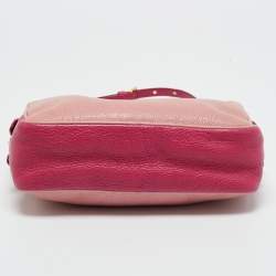 Pre Owned حقيبة كاميرا كروس بدي ميو ميو جلد وردي بلونين