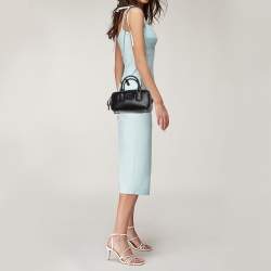 Pre Owned Miu Miu Black Leather Arcadie Satchel