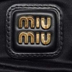 Pre Owned Miu Miu Black Leather Arcadie Satchel