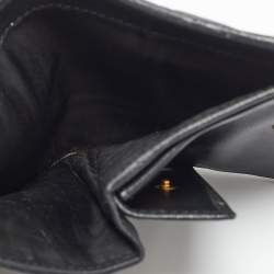 Pre Owned Miu Miu Black Matelassé Leather Bifold Card Case