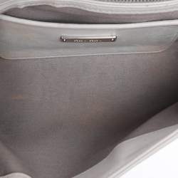 Pre Owned Miu Miu Grey Matelasse Leather Club Shoulder Bag