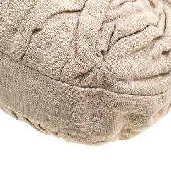 Miu Miu Beige Canvas Coffer Hobo