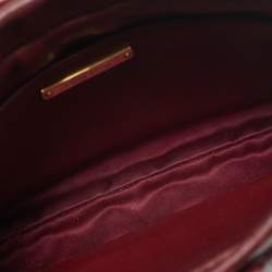 Pre Owned Miu Miu Red Matelasse Leather Frame Crossbody Bag