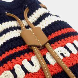 Pre Owned Miu Miu Multicolor Fabric Crochet Mini Crossbody Bag