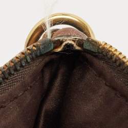 Pre Owned Miu Miu Brown Leather Grommet and Studded Tote