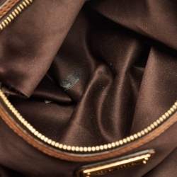 Pre Owned Miu Miu Brown Leather Grommet and Studded Tote