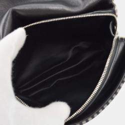 Pre Owned Miu Miu Black White Matelasse Bijou Chain Shoulder Bag