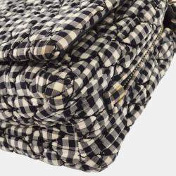 Pre Owned Miu Miu Black White Matelasse Bijou Chain Shoulder Bag