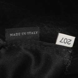 Pre Owned Miu Miu Black Leather Embellished Tote