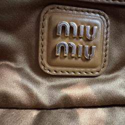 Pre Owned Miu Miu brown Leather Arcadie Satchel