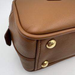 Pre Owned Miu Miu brown Leather Arcadie Satchel