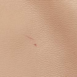 Pre Owned Miu Miu Light Beige Matelasse Lux Leather Small Coffer Hobo