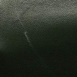 Pre Owned Miu Miu Dark Green Croc Embossed Leather Crystals Embellished Buckle Flap Top Handle Bag