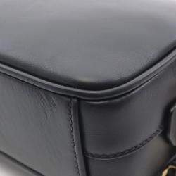 Pre Owned Miu Miu Black Leather Shoulder Bag