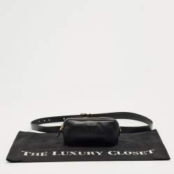 Pre Owned Miu Miu Black Leather Small Belt Bag