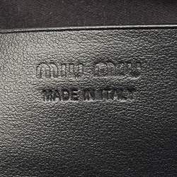 Pre Owned Miu Miu Black Leather Small Belt Bag