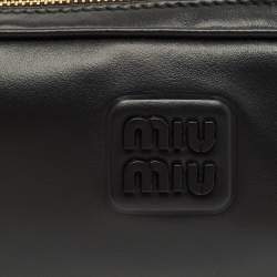 Pre Owned Miu Miu Black Leather Small Belt Bag