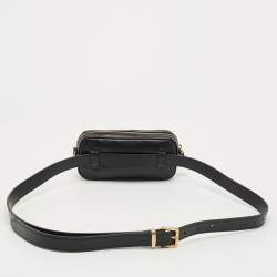 Pre Owned Miu Miu Black Leather Small Belt Bag