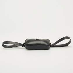 Pre Owned Miu Miu Black Leather Small Belt Bag