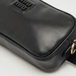 Pre Owned Miu Miu Black Leather Small Belt Bag