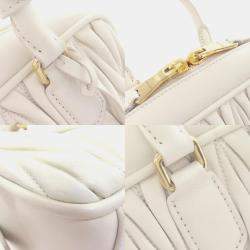 Pre Owned Miu Miu Miu Arcadi Matelasse Handbag Calfskin