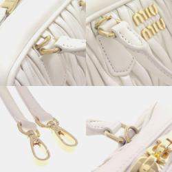Pre Owned Miu Miu Miu Arcadi Matelasse Handbag Calfskin