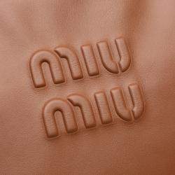Pre Owned Miu Miu Brown Large Soft Calf Softy Beau Top Handle Bag