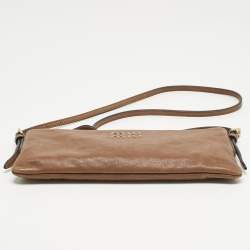 Pre Owned Miu Miu Brown Leather Aviator Shoulder Bag