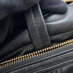 Pre Owned Miumiu Multi-Pocket Handbag Black Leather