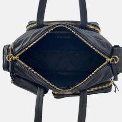 Pre Owned Miumiu Multi-Pocket Handbag Black Leather