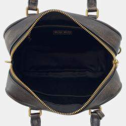Pre Owned Miu Miu Miu Arcadi Matelasse Distressed Medium Leather Handbag