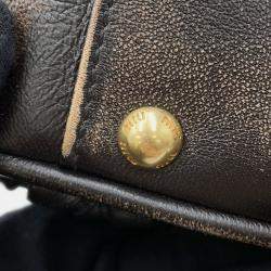 Pre Owned Miu Miu Miu Arcadi Matelasse Distressed Medium Leather Handbag